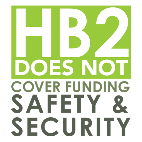 HB2 Does Not Cover Funding Safety & Security